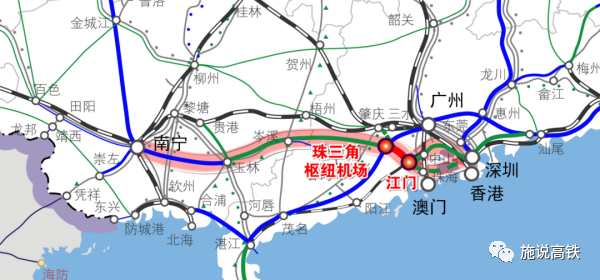 新建珠海至肇庆高铁江门至珠三角枢纽机场段是推动珠江两岸协同,高