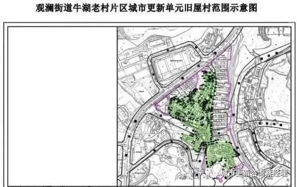 写字楼对面则是卓越牛湖北城市更新