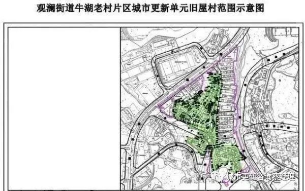 写字楼对面则是卓越牛湖北城市更新