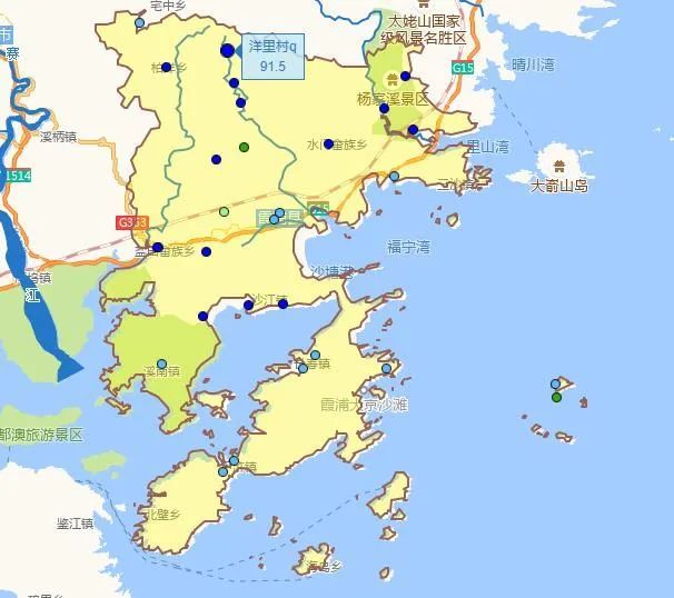 霞浦6月降雨量比常年同期偏多345.3%
