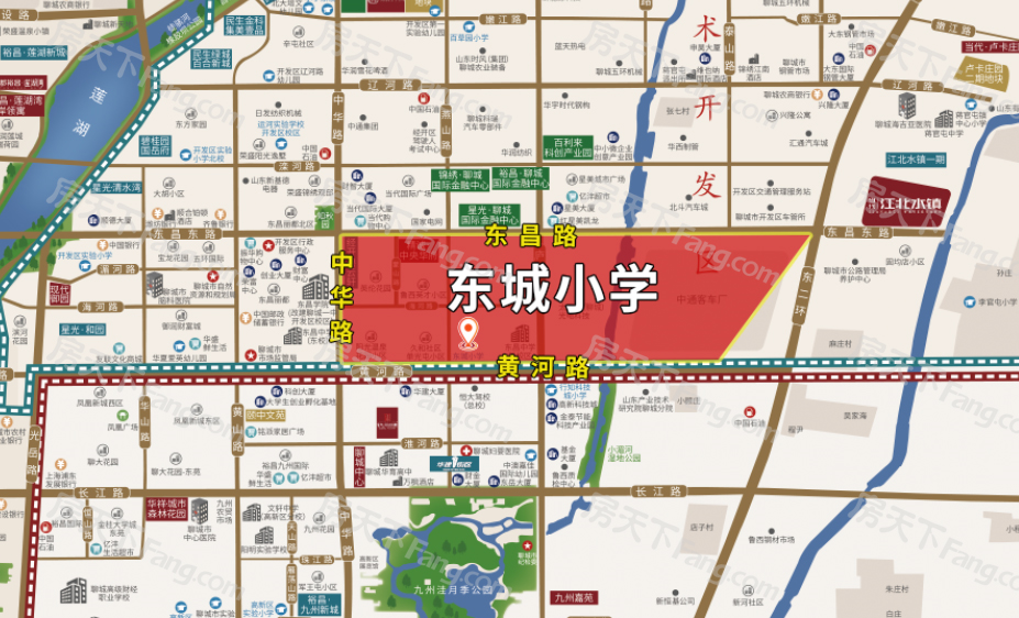 开发区实验小学招生范围为东昌路以南,黄山路以西,黄河路以北片区和