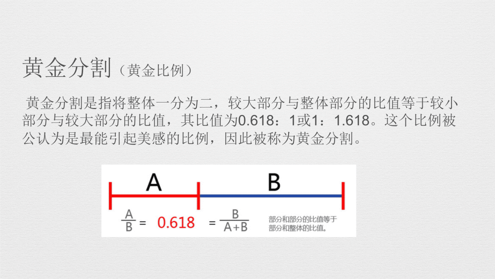 黄金分割律的发现深层而有趣的秘密