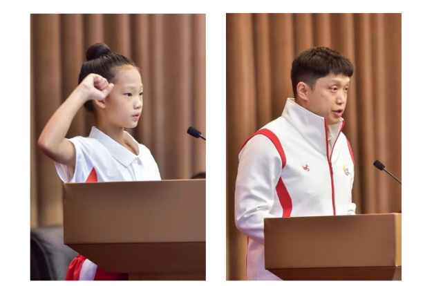 江若瑜,杨洋发言并宣誓 图据运动成都微信公众号大会强调,召开誓师