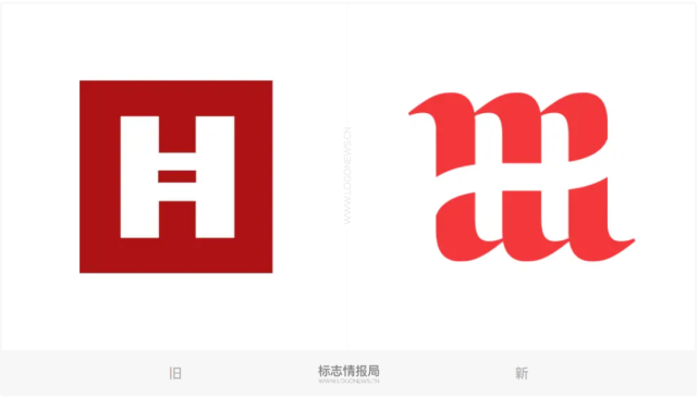 新标志中上下镜像的「m」图标就是使用 tberfil 风格的三个平行笔触