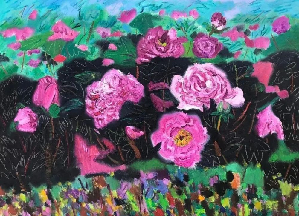 布面油画 120x200cm 2022王克举《春风拂过千重山》