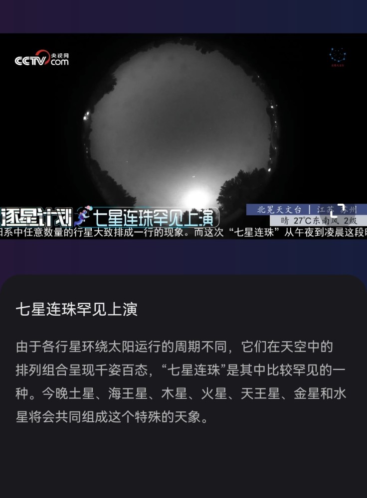 2022年6月16日到19日罕见七星连珠
