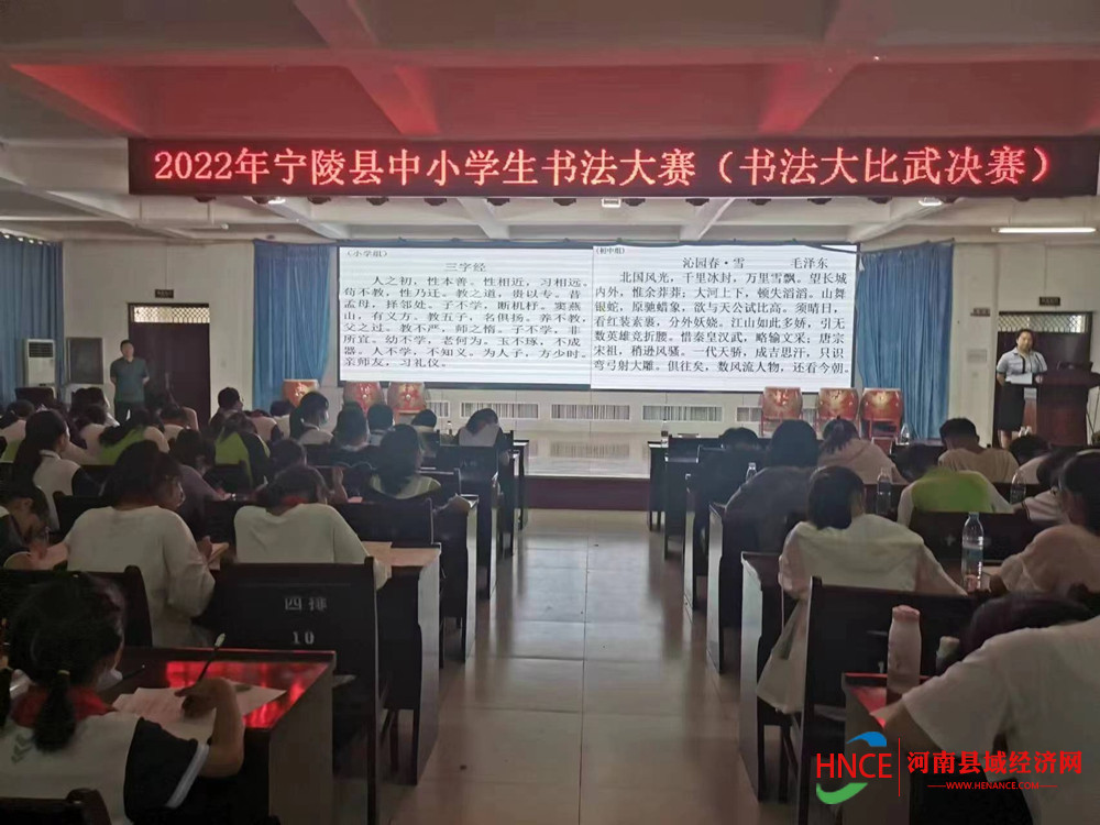 宁陵县教体局成功举办中小学生书法大赛
