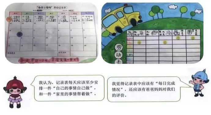 孩子们有的是任务是:"请为你家的"劳动达人"设计并制作一枚劳动勋章.