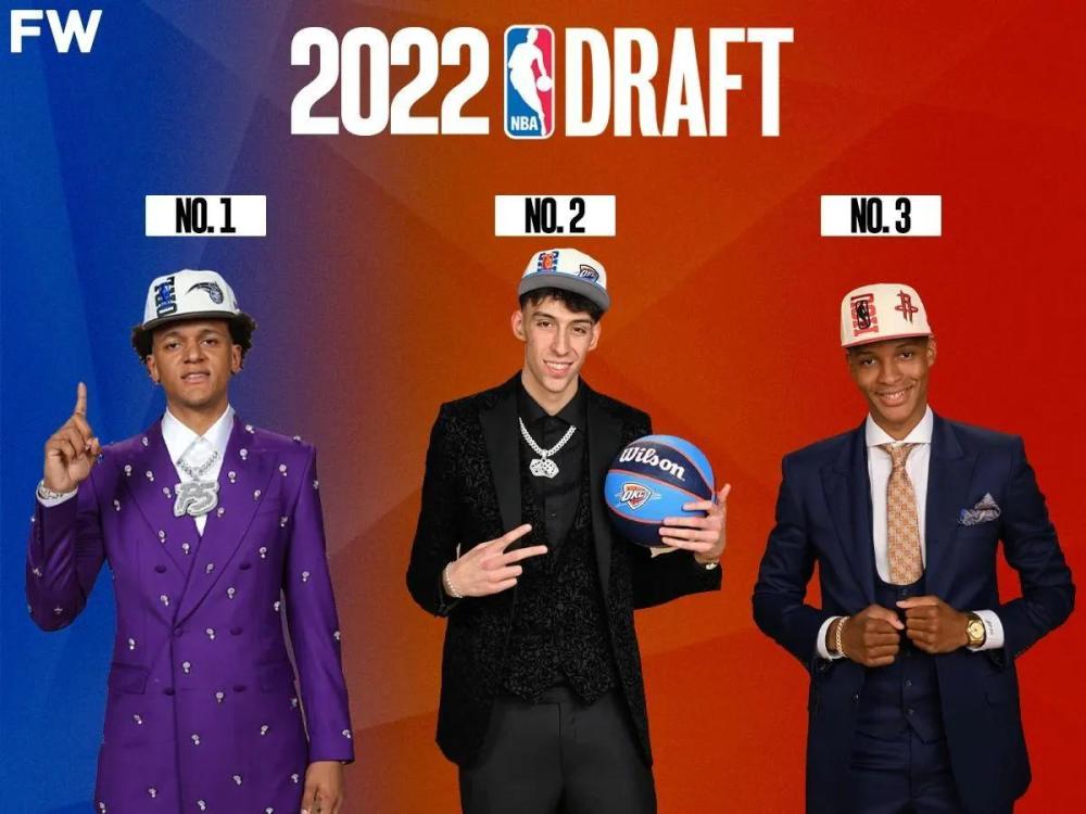 2022年nba选秀前三名状元-保罗班切罗第二顺位-切特霍尔姆格伦第三