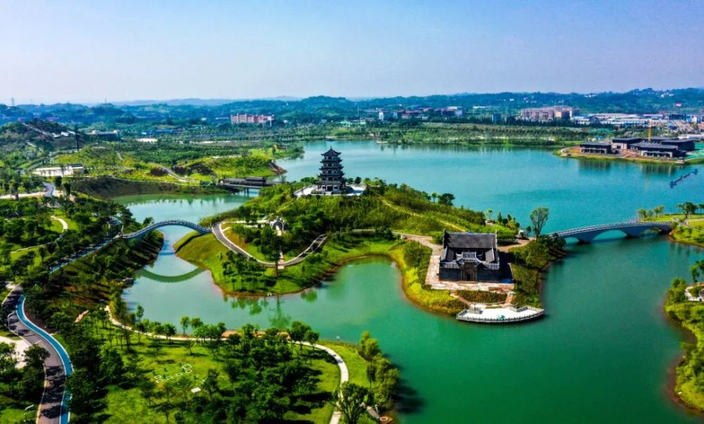 现场直击垫江三合湖湿地公园正式开园太美了