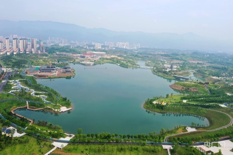 垫江城市新名片三合湖湿地公园开园