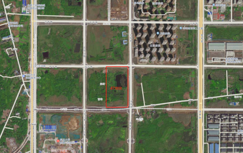 肥西县fx202247号地块位于肥西县上派镇妙道山路与下派河路交口西北侧