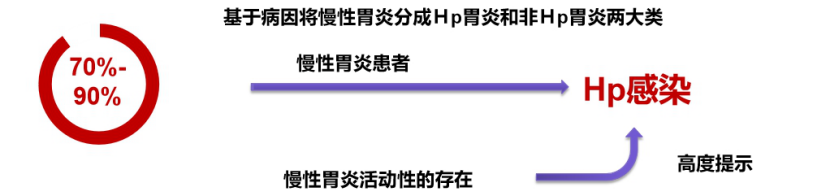 2017年,上海,《中国慢性胃炎共识意见》陈述:hp感染是慢性胃炎最主要