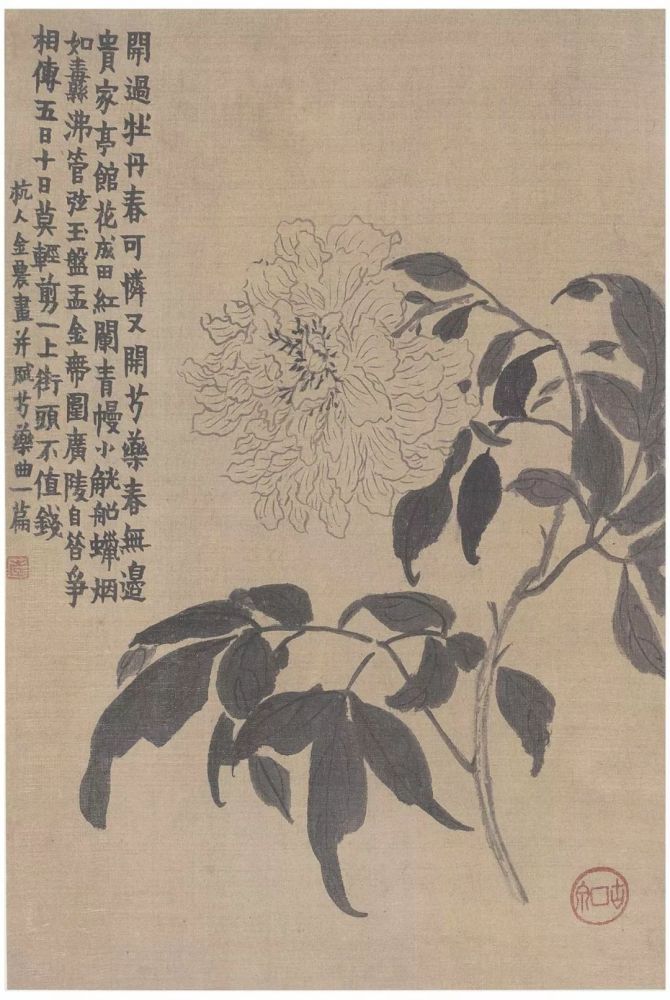 更多金农册页精选审美情趣方面,画家以生活中常见的花果配以妙趣横生