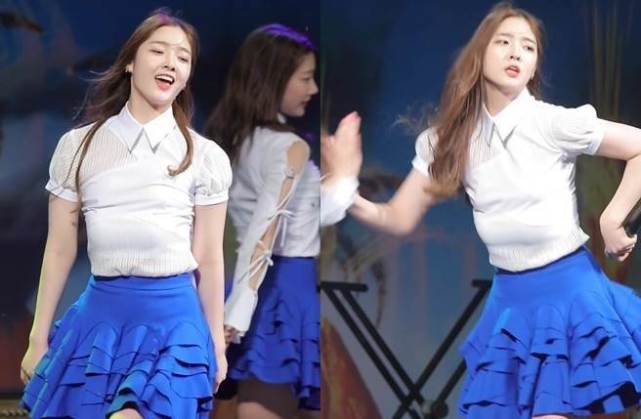 囧!韩女团台上劲歌热舞 胸垫竟滑落到肚子上