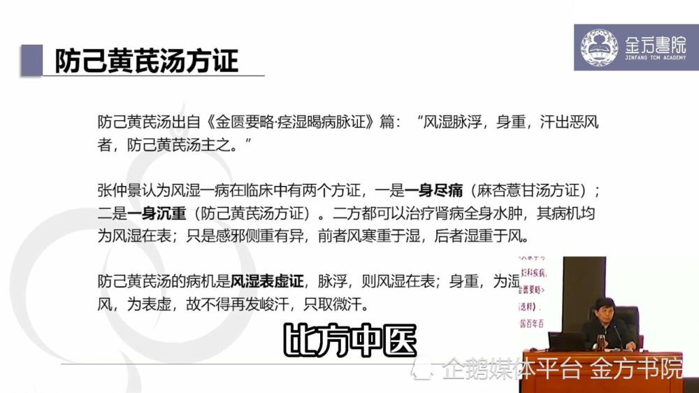 西学中医临床提高班金匮要略防己黄芪汤方证金方书院薛钜夫课程精选西