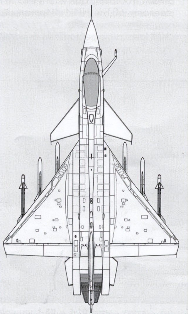 歼-10战斗机采用中距耦合鸭翼,三角翼,以及机腹进气道布局,飞机外形看