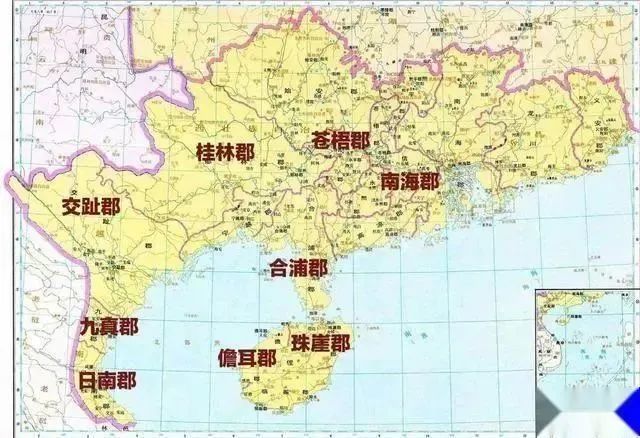 长达百年的南北对峙中,"南越"一词在地理上已经泛指南越国曾辖有的