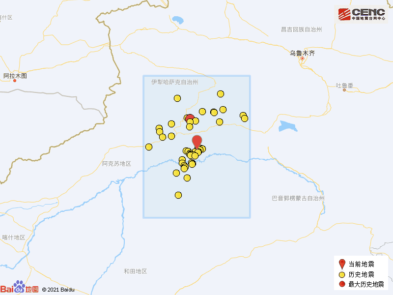 新疆阿克苏地区库车市发生31级地震