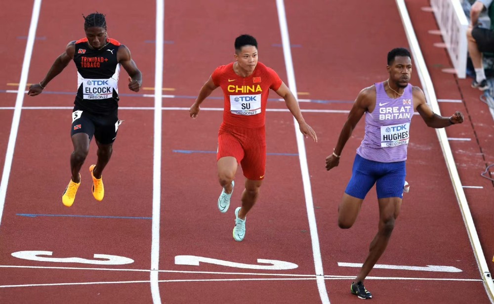 尤金田径世锦赛男子百米预赛苏炳添压线晋级
