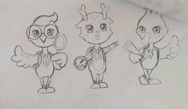 从一摞摞手绘原稿的青涩,到电脑动画的生动可爱,鹤宝的每一个表情细节
