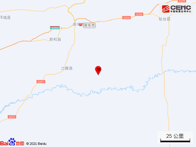 新疆阿克苏地区库车市发生37级地震