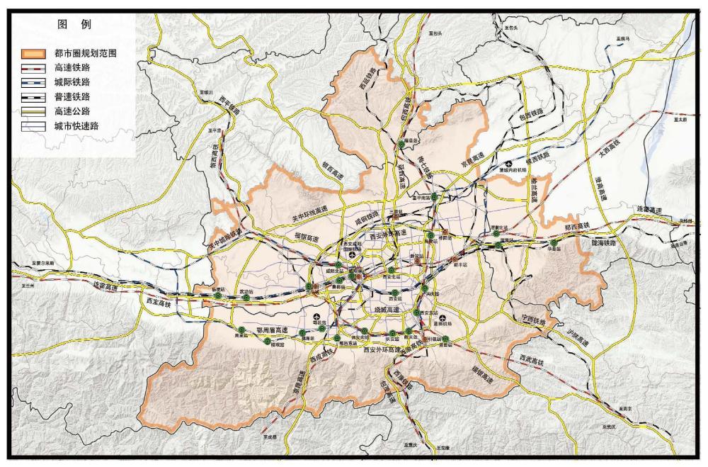 西安都市圈轨道交通规划另外忻州至榆林至鄂尔多斯高铁虽然未进入相关