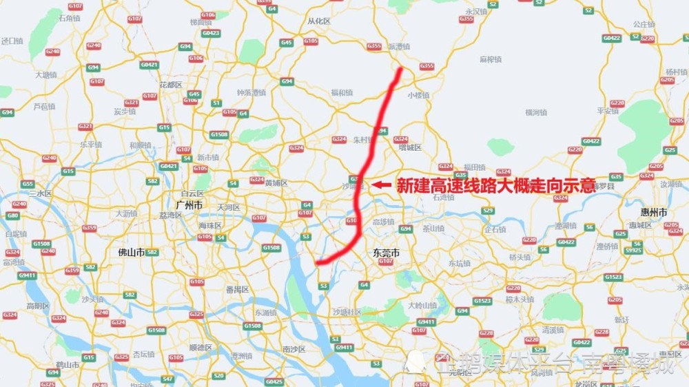 根据规划线路图可知,该新建高速公路将与广河高速,北三环高速,拟建增