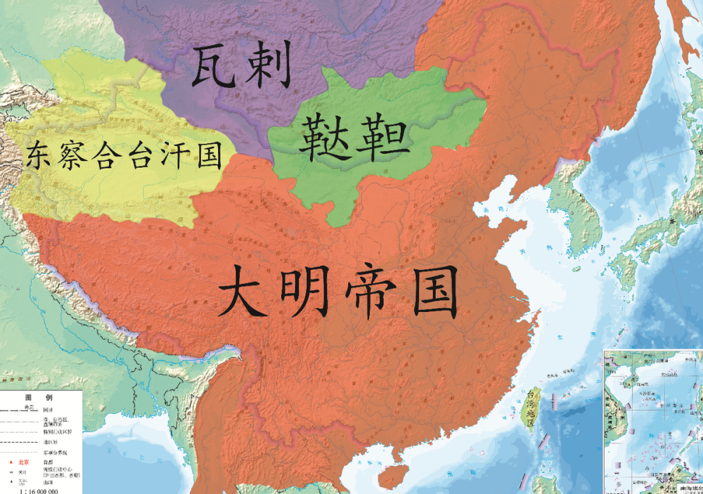 明朝全盛时期的面积,不是仁宣之治时期,而是仁宣的长辈—明成祖永乐