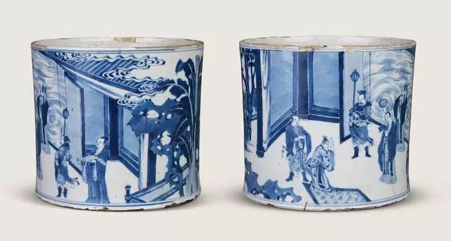 中国古玩　康熙年製 人物　風景　青花　染付　花入　中国美術 清代 明代 清朝期 微讲堂| “清初四王”影响下的康熙青花山水艺术- 知乎