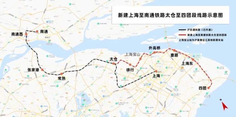 沪通铁路太仓至四团段全线开工将承担上海苏南与苏北地区城际旅客运营