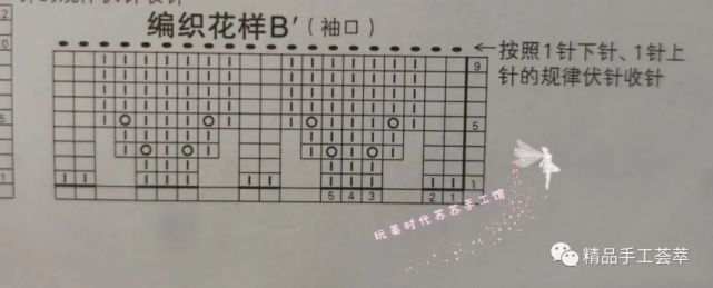 6,袖子起针33针,左右两侧同时加针2-1-33,99针时左右两侧分别绕加5/6