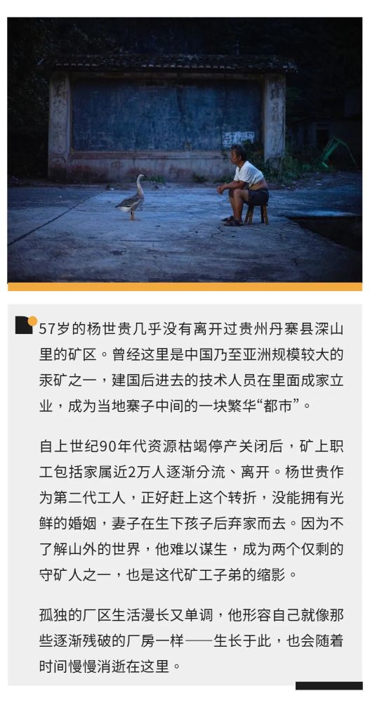 楼走廊中空气潮湿,有时散发出腐木味,杨世贵端着前晚的剩饭蹲在这里
