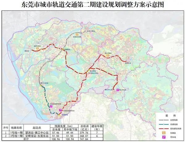 地铁3号线一期工程(起点:滨海湾新区交椅湾站,终点为常平的东莞东站