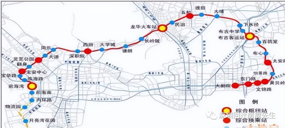 地铁:地铁五号线(坂田站,五和站)和正在建设的十号线(吉华站,五和站)