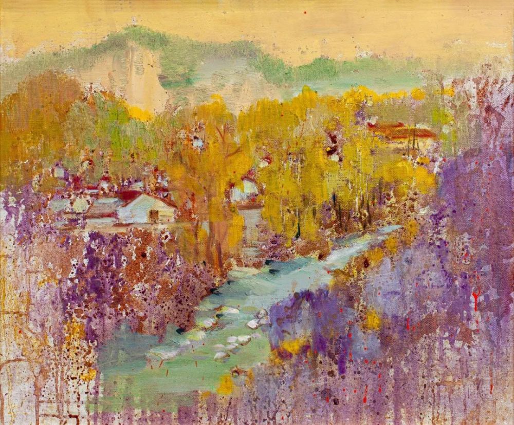 水彩画入选作品徐金磊《花》孙炳才《船景》聂仁帅《夏荷》薄波