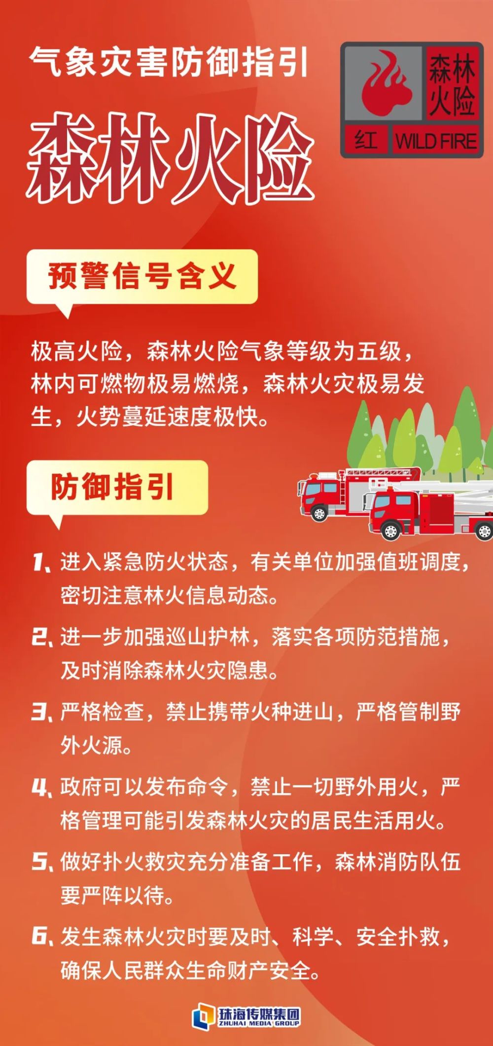 预计未来几天我市持续晴朗干燥,珠海发布全市森林火险红色预警!