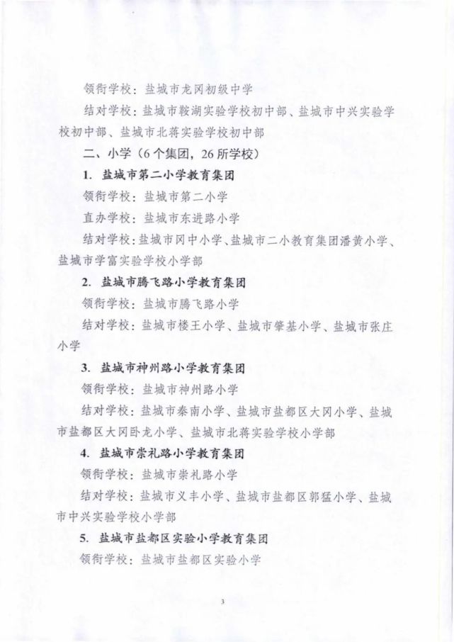 盐城高新区实验小学教育集团结对学校:盐城市盐都区龙冈小学,盐城市鞍