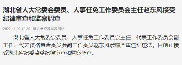 湖北省人大常委会委员人事任免工作委员会主任赵东风接