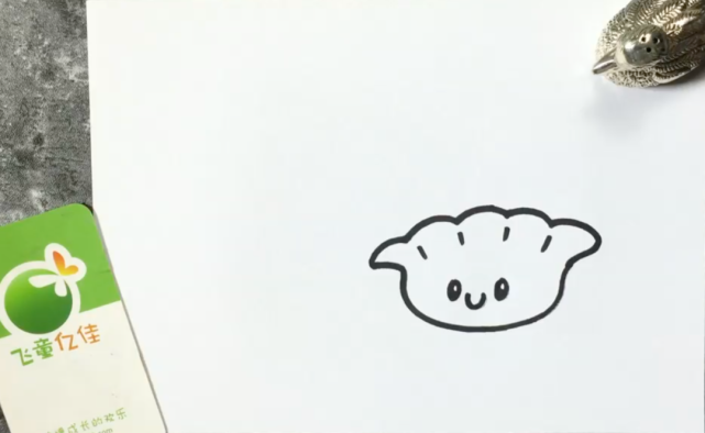 超萌手绘卡通简笔画"可爱的饺子,认知儿童画,简单有趣又容易学,让
