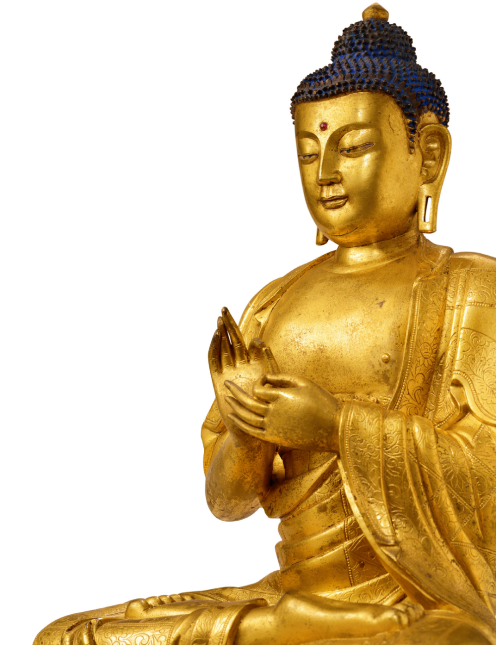 古銅観自在菩薩旧家蔵出し、骨董品、縁起物、風水、お守り、古