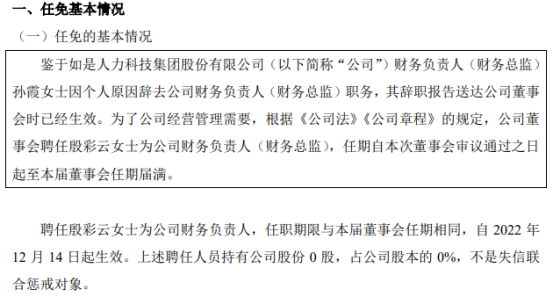 如是集团财务负责人孙霞辞职殷彩云接任2022年第三季度公司净利353928