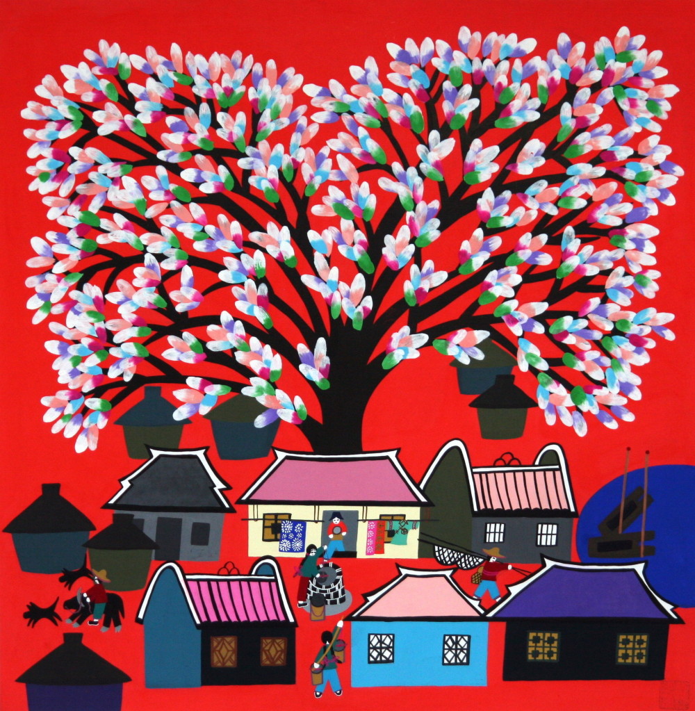 金山农民画里的江南春色与岁时生活_腾讯新闻