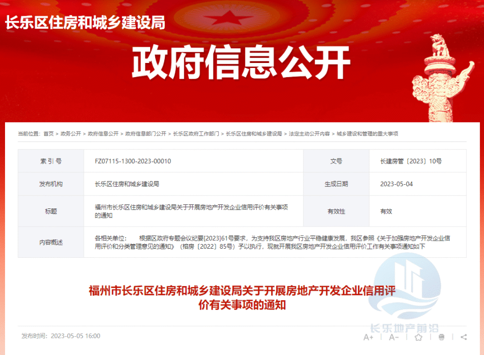 长乐将开展房地产开发企业信用评价！_腾讯新闻