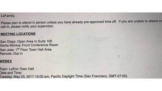 樂視美國或裁員80%
辦公家具如何 員工搶購辦公桌椅、電腦