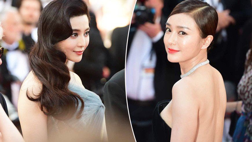 戛纳闭幕红毯现场 范冰冰秦岚优雅亮相(高清多图)
