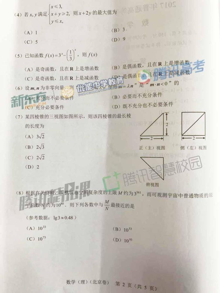 2017걱߿ѧ()⼰𰸡ͼƬ桿