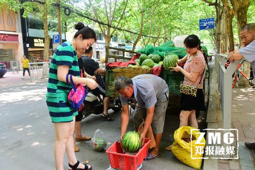 瓜農(nóng)夜宿街頭錢被盜 鄭州市民伸援手高價買瓜