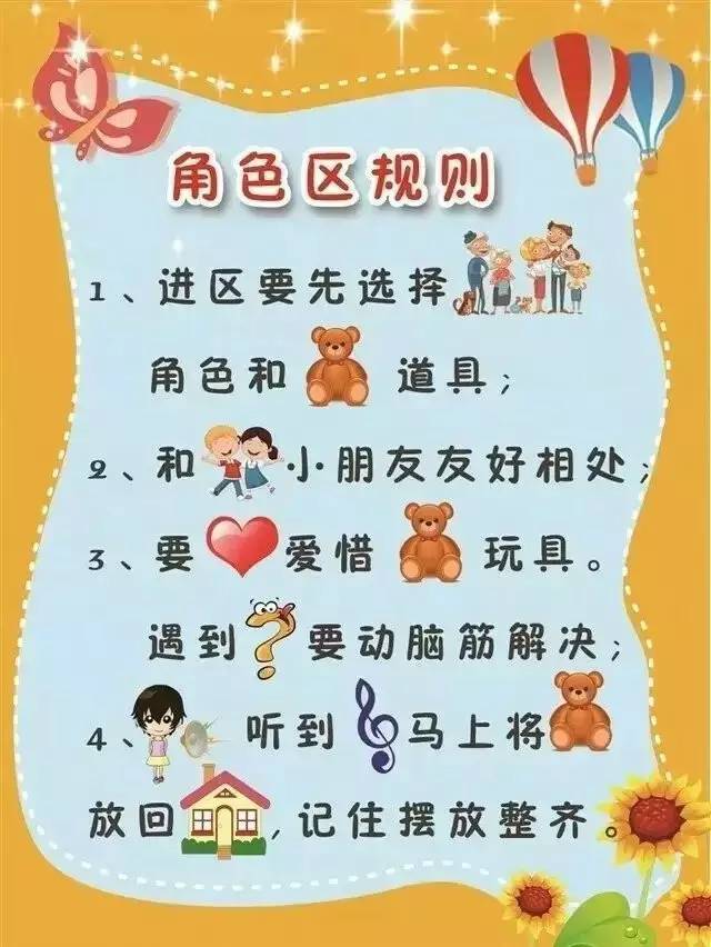 角色区规则建构区规则益智区规则娃娃家规则科学区规则美工区规则语言