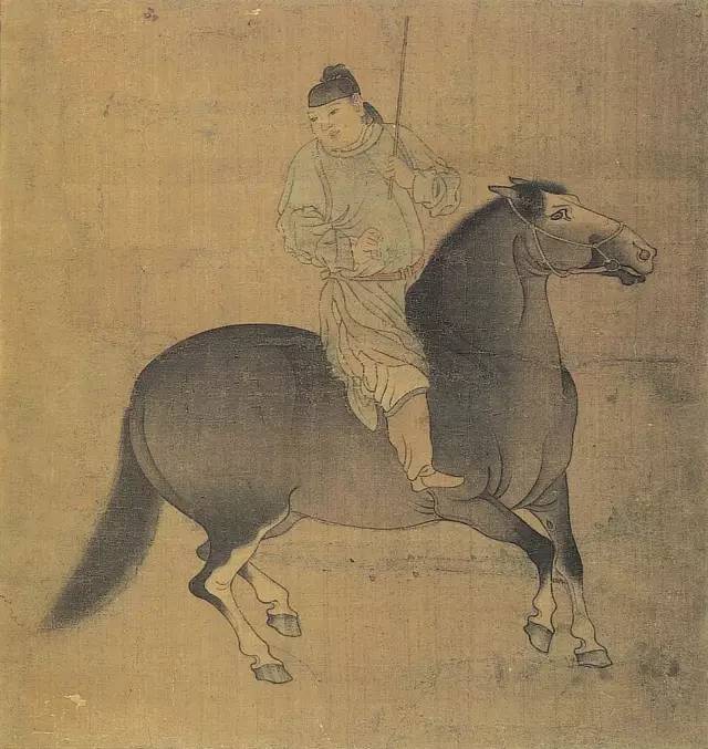 北宋 李公麟《五马图》之五 赵孟頫 老向天闲无战功